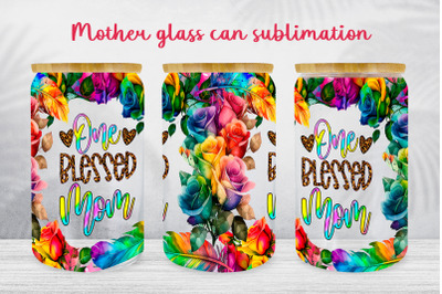 Mothers day glass can wrap Mama libbey can sublimation png