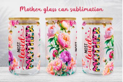 Mothers day glass can wrap Mama libbey can sublimation png