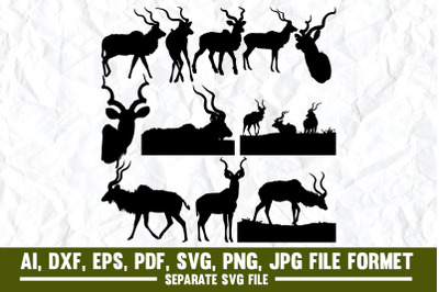Kudu, Antelope, Horned, Animal, Spiral, Bull - Animal, Zambia, Awe, So