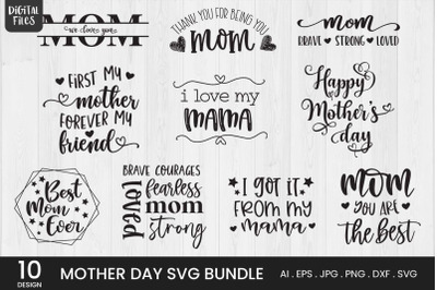 Mother Day SVG Bundle | 10 Variations