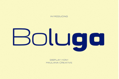 Boluga Display Font