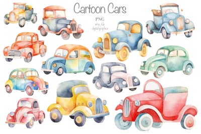 Cartoon vintage car clipart