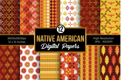 Native American Pattern Digital Papers