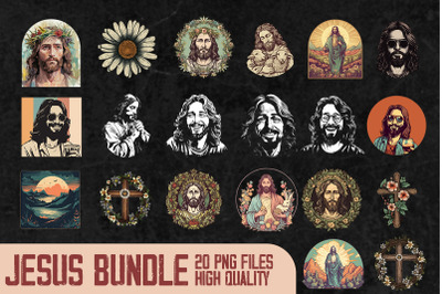 Jesus Cliparts Bundle Sublimation