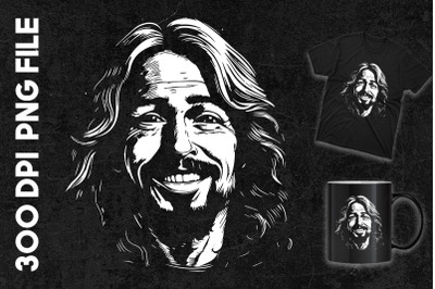 Jesus Smiling Portrait Clipart