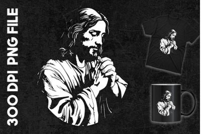 Jesus Is Praying Clipart