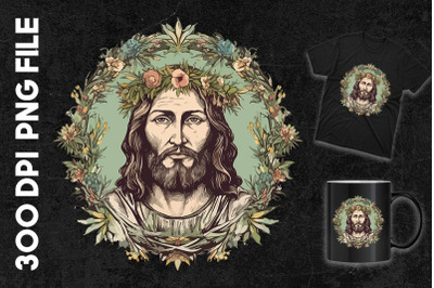 Jesus In The Crown Of Flowers