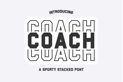 COACH STACKED Sporty Jersey Number Font