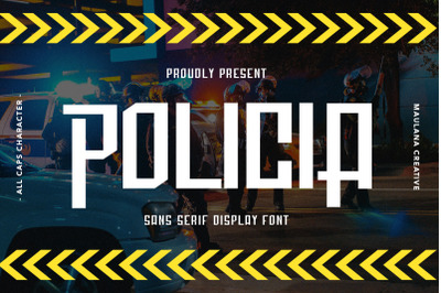 Policia Sans Serif Display Font