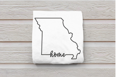 Missouri Home State Outline | Embroidery