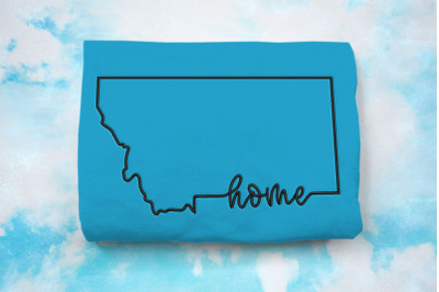 Montana Home State Outline | Embroidery