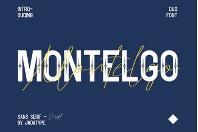 Montelgo Font Duo - Script &amp; Sans Serif