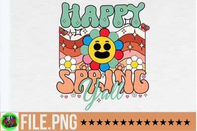 Happy Spring Y&amp;&23;039;all PNG Sublimation&2C;Retro Spring PNG Bundle&2C; Spring Vib