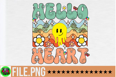 Hello Heart PNG Sublimation&2C;Retro Spring PNG Bundle&2C; Spring Vibes png&2C;