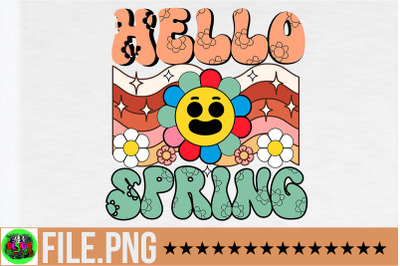 Hello Spring PNG Sublimation&2C;Retro Spring PNG Bundle&2C; Spring Vibes png