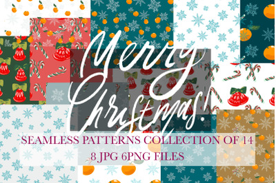 Winter theme seamless pattern collection 14