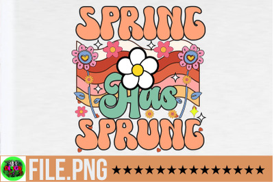 Spring Has Sprung PNG Sublimation&2C;Retro Spring PNG Bundle&2C; Spring Vibe