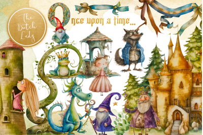 Once Upon A Time Fairytale Clipart Set