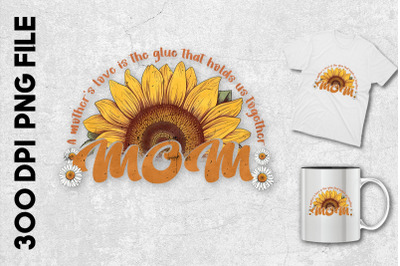 A Design Of Mom With Sunflower