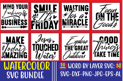 Watercolor SVG Bundle&2C;Watercolor Clipart&2C; Watercolor Clip Art&2C; Waterco