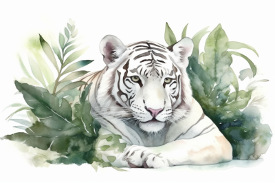 Floral White Tiger
