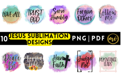 Jesus Sublimation Quotes Bundle - 10 Designs