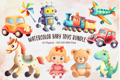 Watercolor Baby Toys Bundle