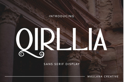 Qirllia Sans Serif Display Font