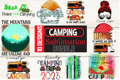 Camping Sublimation Bundle,Camping T-Shirt Design BUndle