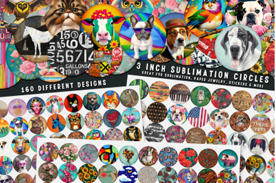 Circle Sublimation Designs Bundle - 160 Designs!