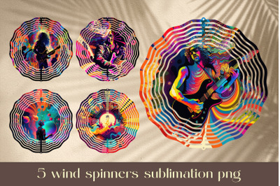 Music wind spinner sublimation Pop art animal design png