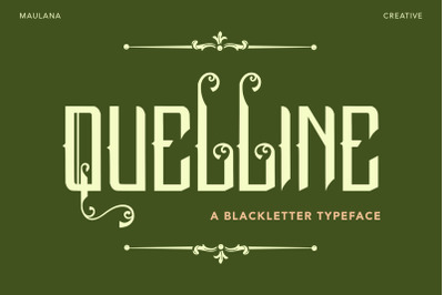 Quelline Blackletter Typeface Font