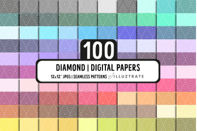 Diamond digital paper set | Seamless digital papers