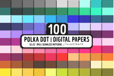 Polka Dot digital pattern set | Seamless digital papers