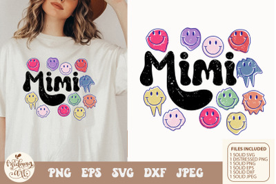 Hippie mimi smiley face svg png sublimation, distressed png