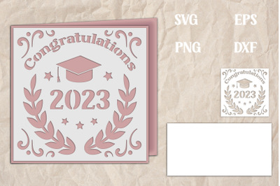 Congratulations Layered Papercut Card with 2 layers