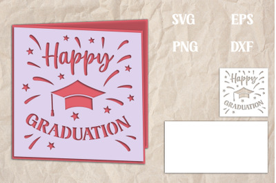 Happy Graduation Layered Papercut Card with 2 layers