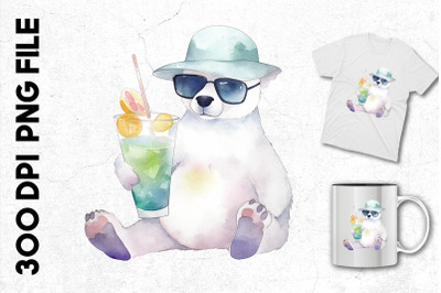 A Polar Bear Wearinng Sunglasses