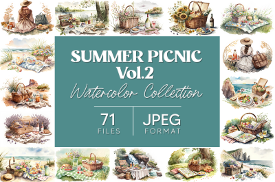 Summer Picnic Watercolor Collection Vol. 2