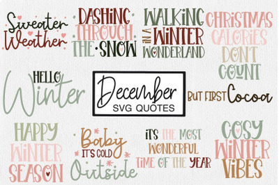 December SVG Quotes | Winter SVG Cut Files