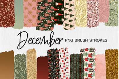 December Brush Strokes Sublimation Texture