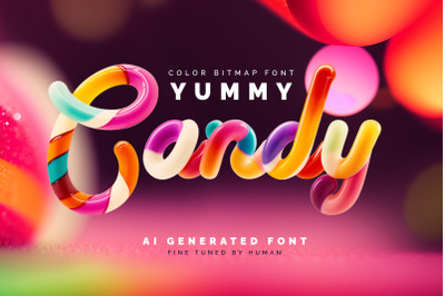 Yummy Candy - Color Bitmap Font