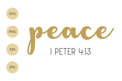 Peace SVG, Bible Verse SVG, Peace Silhouette, Peace Wall Art
