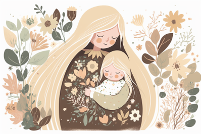 Nordic mom and child