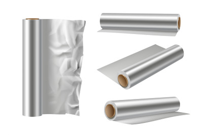 Aluminium foil. Metallic paper for cooking preparing product decent ve