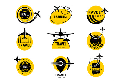 Travel logo. Adventure and exploration world concept identity for tour