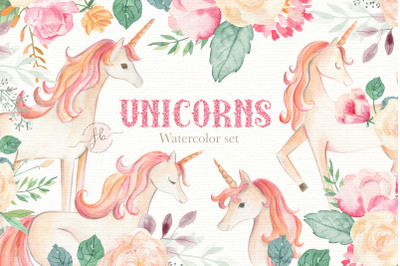 Unicorns Watercolor Set
