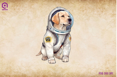 Labrador Retriever Dog Wearing Spacesuit