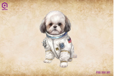 Shih Tzu Dog Wearing Spacesuit