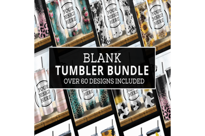 Bleached Blank Floral Tumbler Bundle